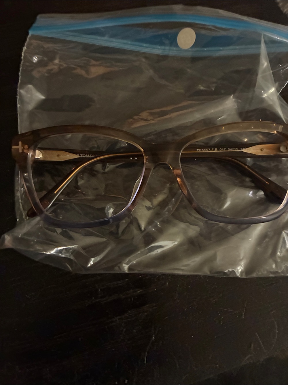 Tom Ford Men's Browline Glasses in Tortoiseshell and Blue